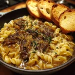 French Onion Pasta Bowl Soup