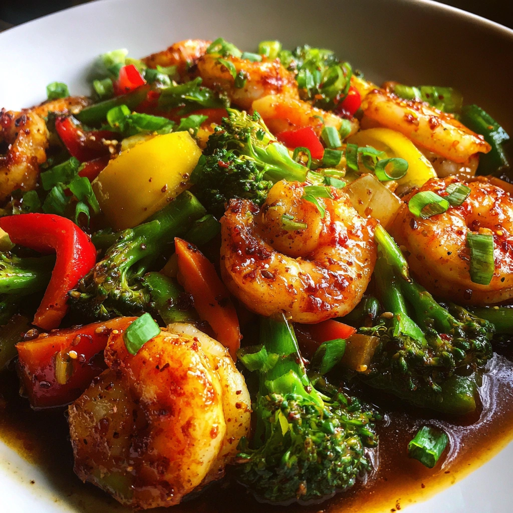 Ginger Lime Shrimp with Vegetable Stir Fry