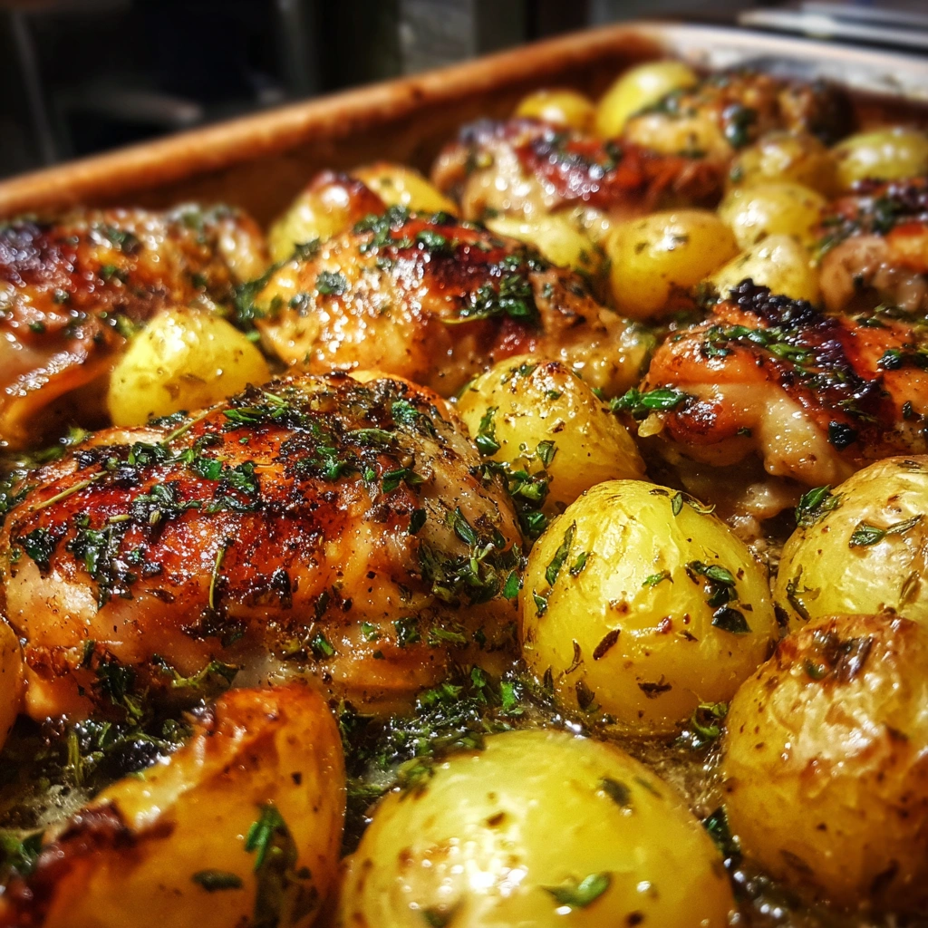 Greek Lemon Chicken and Potato Bake