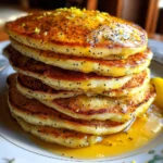 Greek Yogurt Lemon Poppyseed Pancakes