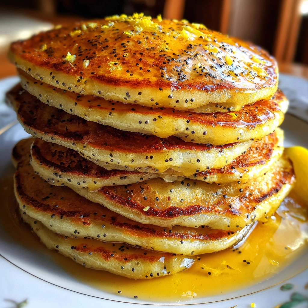Greek Yogurt Lemon Poppyseed Pancakes