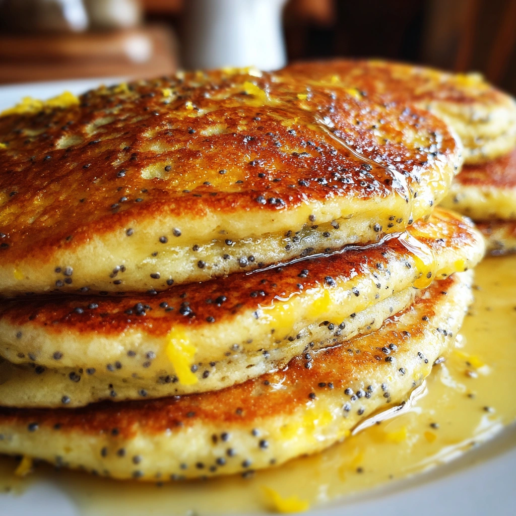 Greek Yogurt Lemon Poppyseed Pancakes