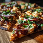 Grilled BBQ Chicken Flatbread Pizzas