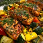 Grilled Lemon Herb Salmon with Summer Vegetables