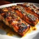 Grilled Salmon with Lemon Dill Butter Sauce