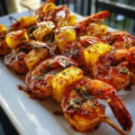 Grilled Shrimp and Pineapple Skewers with Chili Glaze