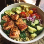 Healthy Salmon Quinoa Salad Bowl
