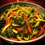 Healthy Zucchini Noodle Stir Fry