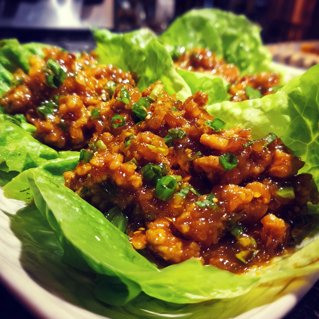 Honey Garlic Chicken Lettuce Wraps