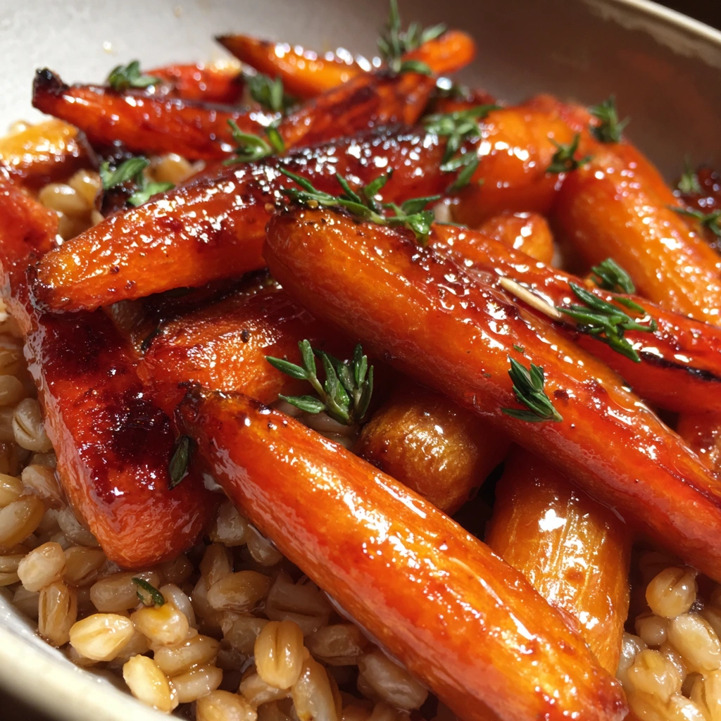 Honey Roasted Carrot and Farro Bowl