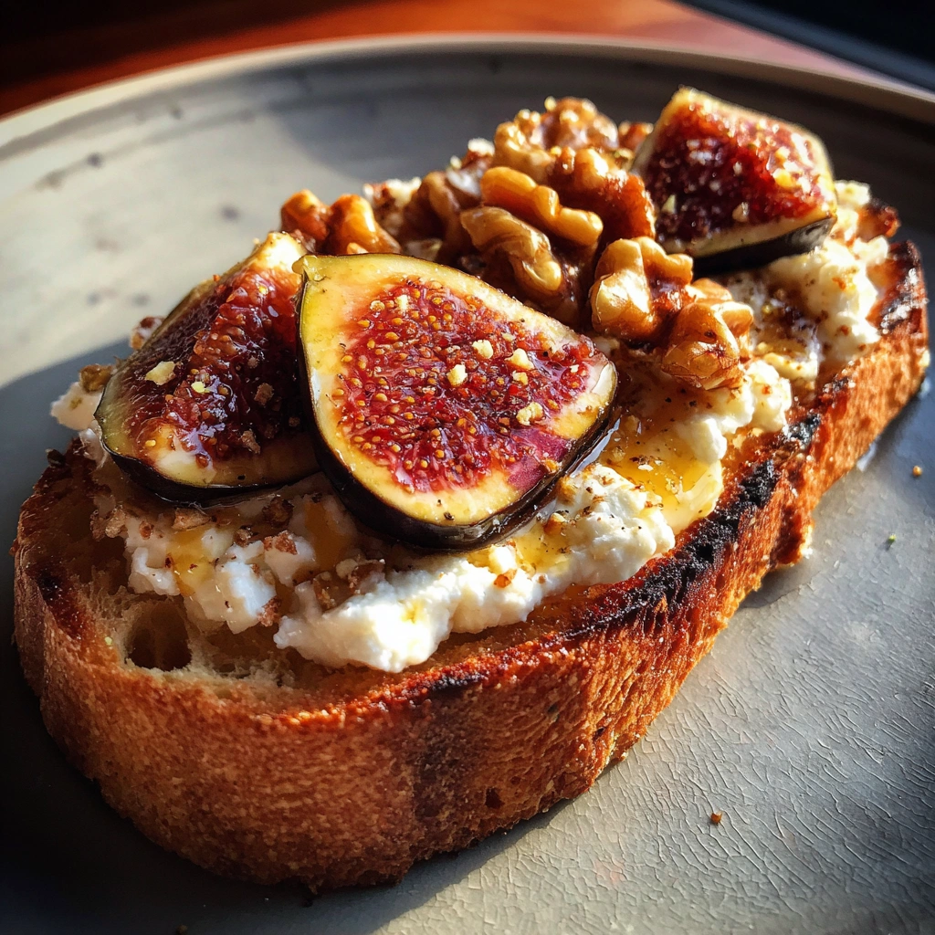 Honey Roasted Fig & Walnut Breakfast Toast