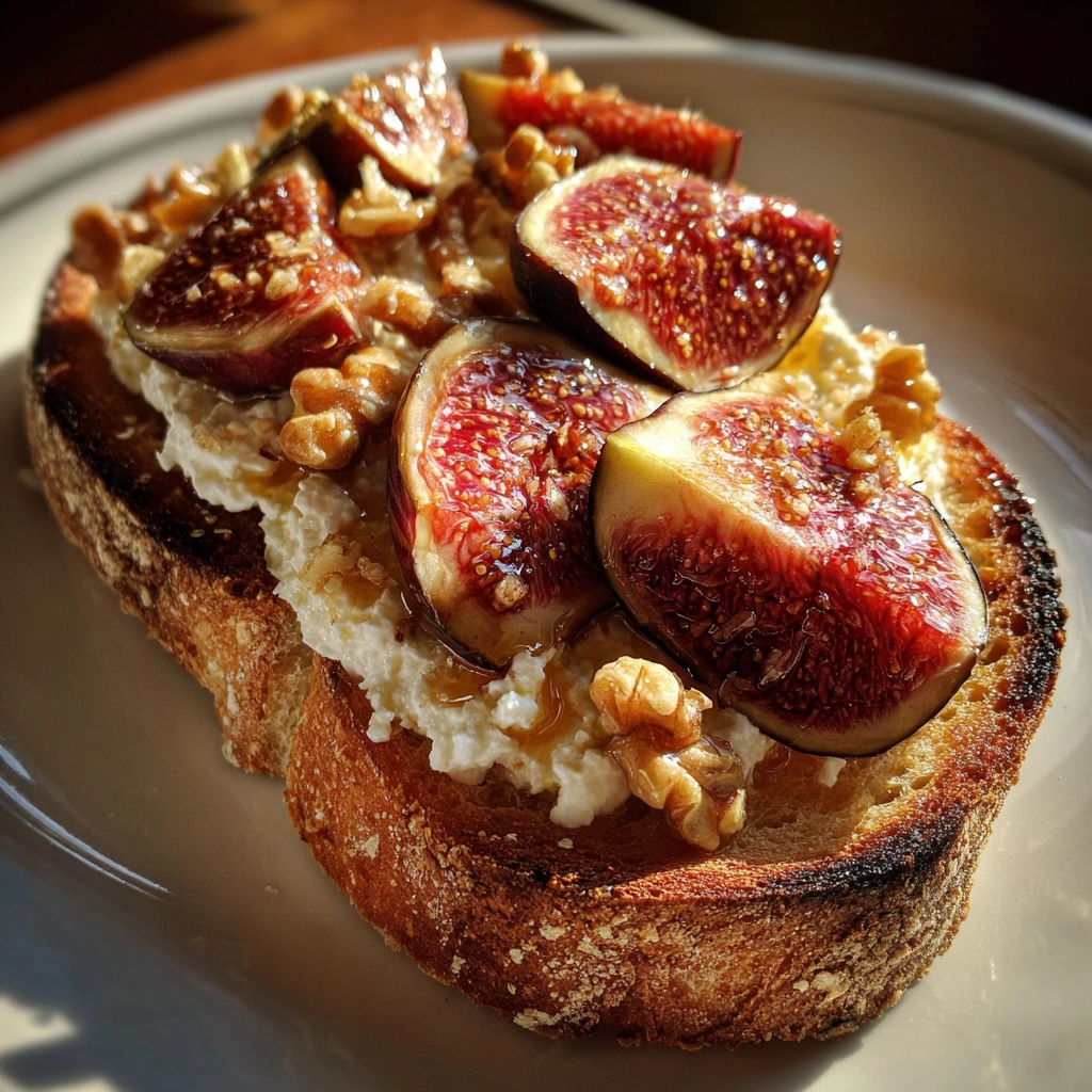 Honey Roasted Fig & Walnut Breakfast Toast