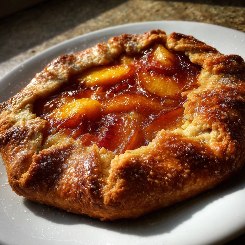 Jammy Peach Galette with Buttermilk Crust