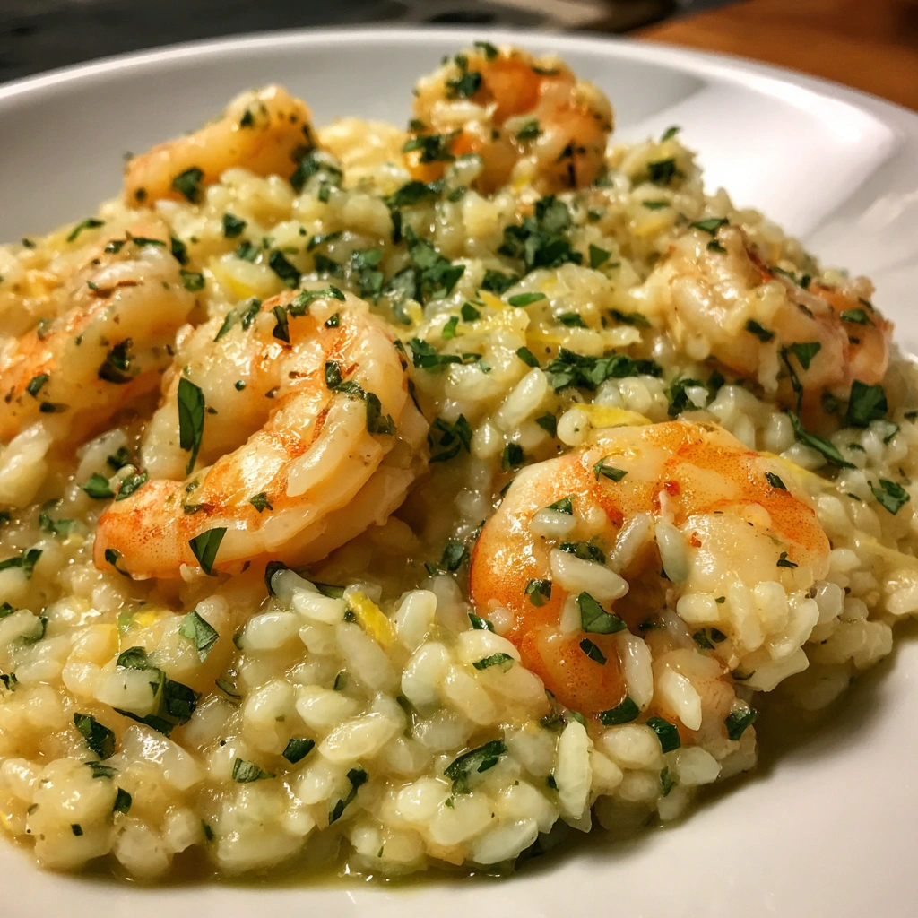 Lemon Basil Shrimp Risotto