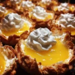Lemon Curd Pavlova Mini Nests