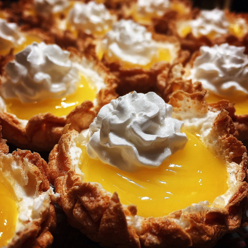 Lemon Curd Pavlova Mini Nests