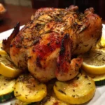 Lemon Herb Roasted Chicken with Summer Squash
