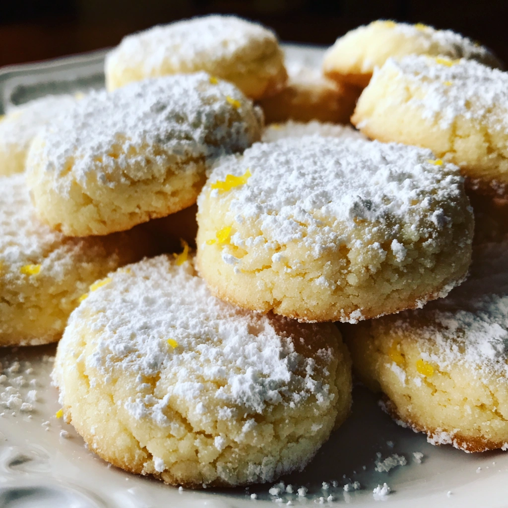 Lemon Meltaway Shortbread Cookies