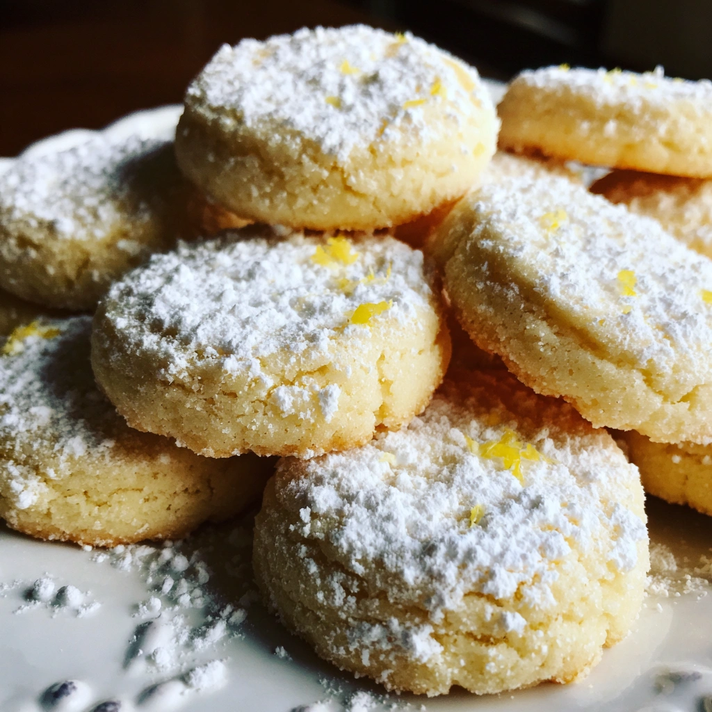 Lemon Meltaway Shortbread Cookies
