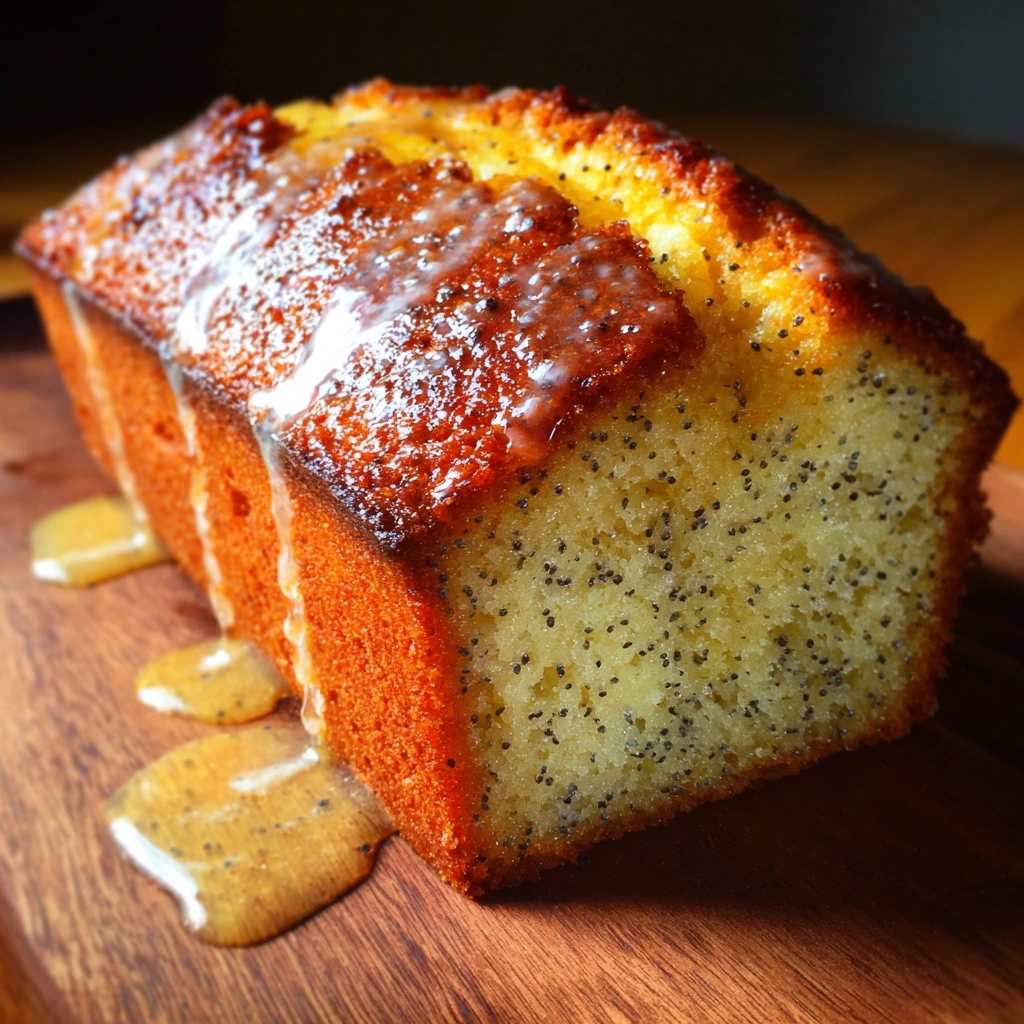Lemon Poppyseed Drizzle Loaf Cake