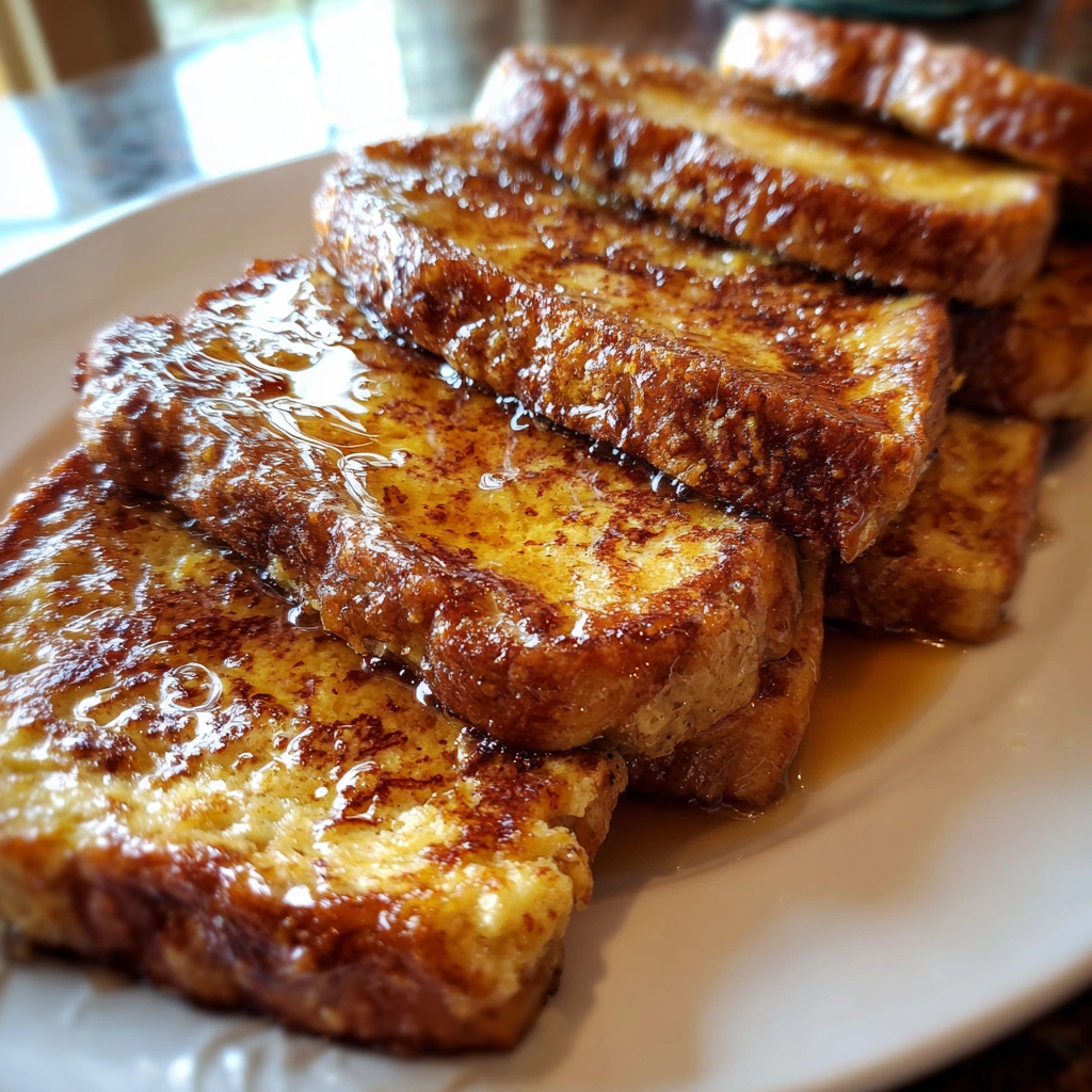 Maple Glazed Banana Bread French Toast
