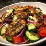 Mediterranean Chicken and Cucumber Salad