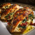 Mediterranean Feta & Spinach Stuffed Chicken