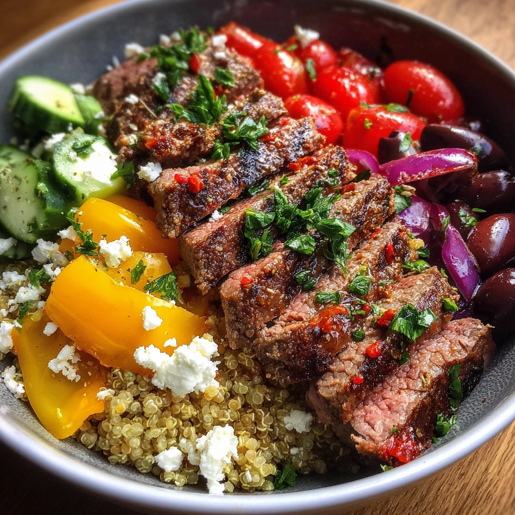 Mediterranean Healthy Steak Bowl