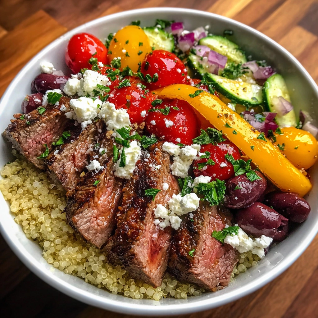 Mediterranean Healthy Steak Bowl