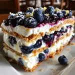 No-Bake Lemon Blueberry Icebox Cake