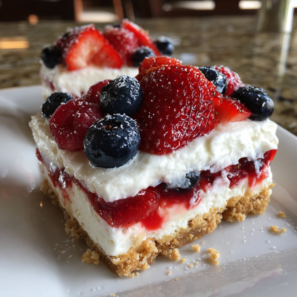 No-Bake Summer Berry Lasagna Bars