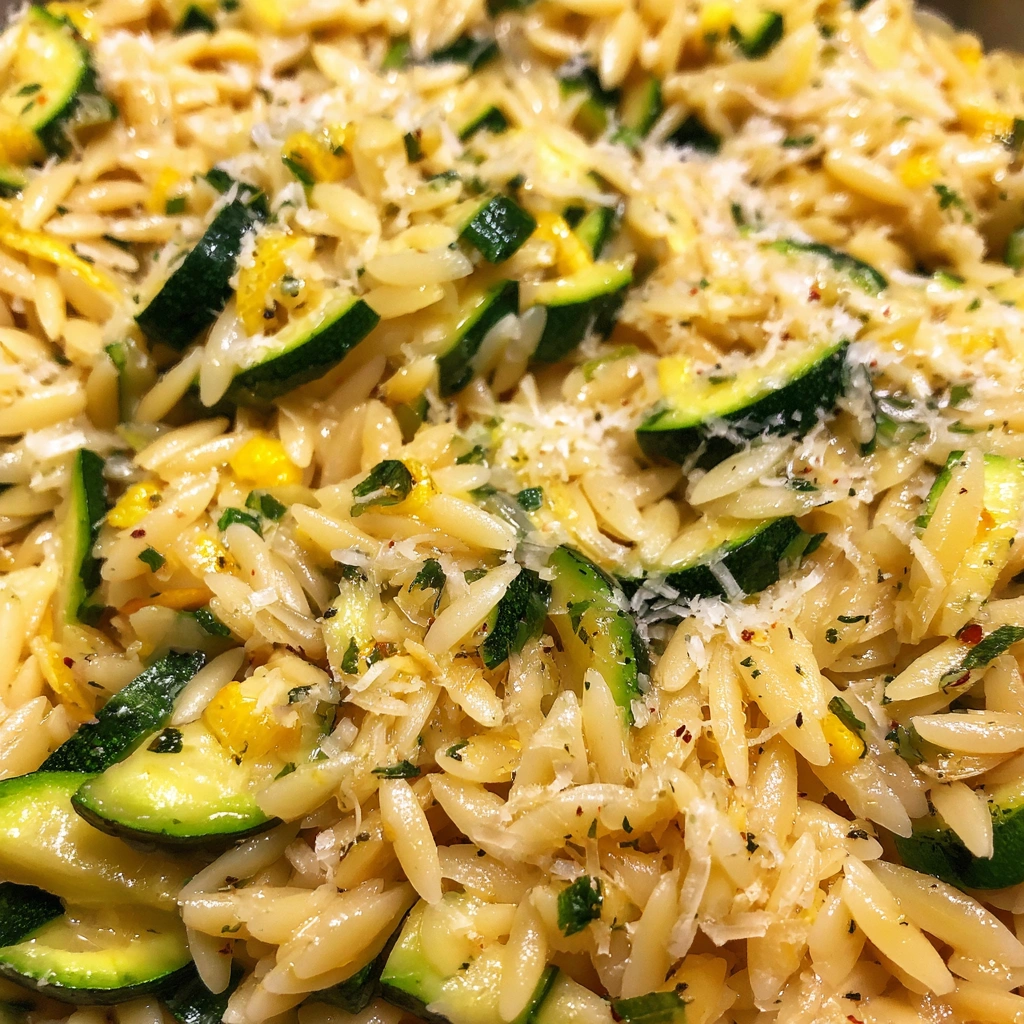 One-Pot Lemon Zucchini Orzo with Parmesan