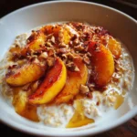 Overnight Oats with Caramelized Peaches