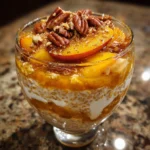 Pecan Peach Cobbler Overnight Oats
