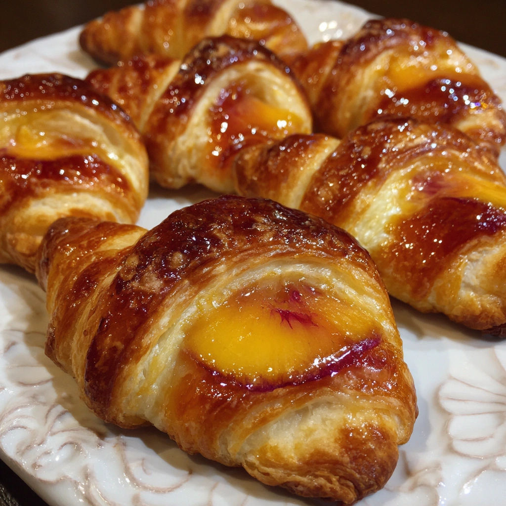 Peach & Cream Cheese Crescent Danishes