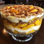 Peach Crisp Cheesecake Trifle