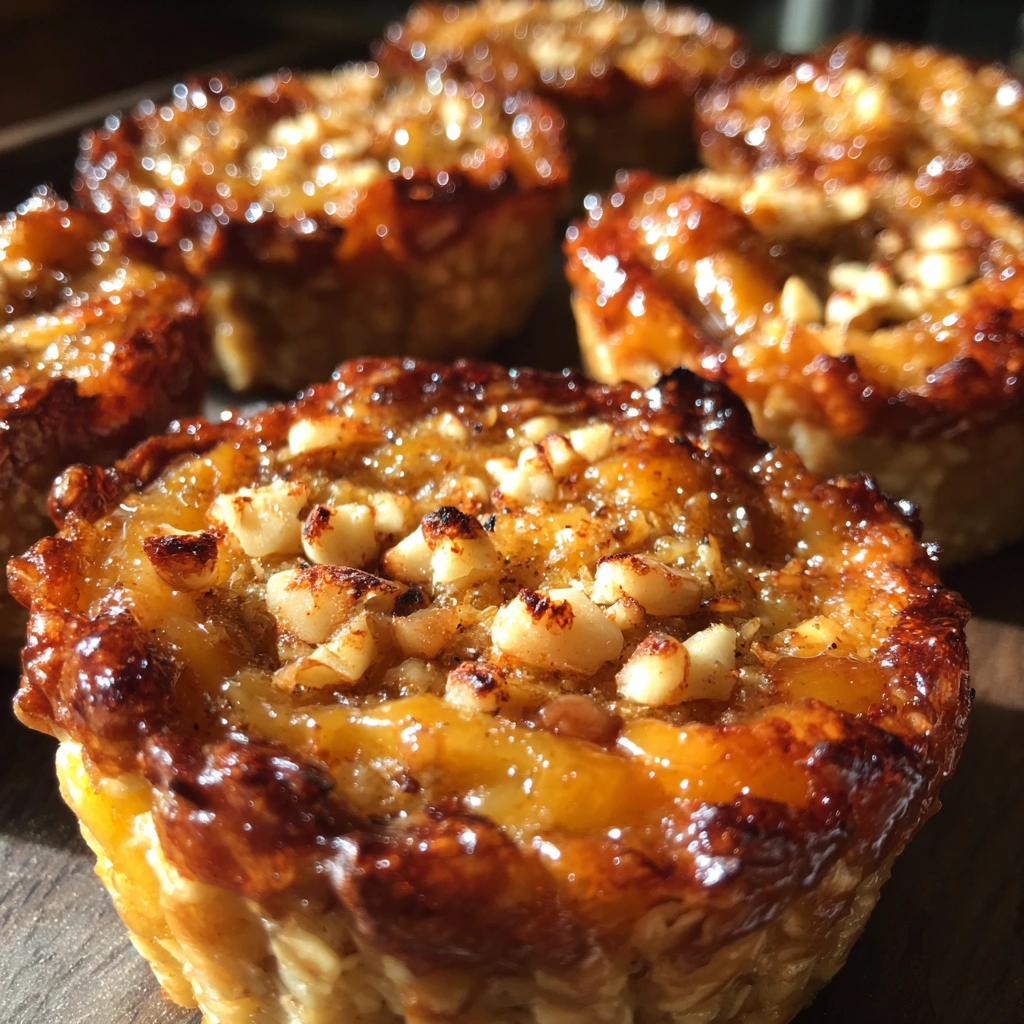 Peach Pie Protein Oatmeal Cups