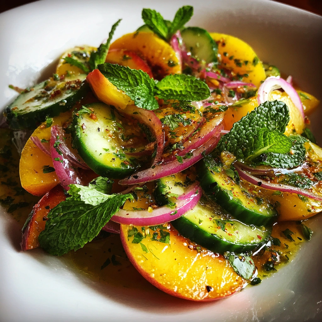 Peach and Cucumber Salad