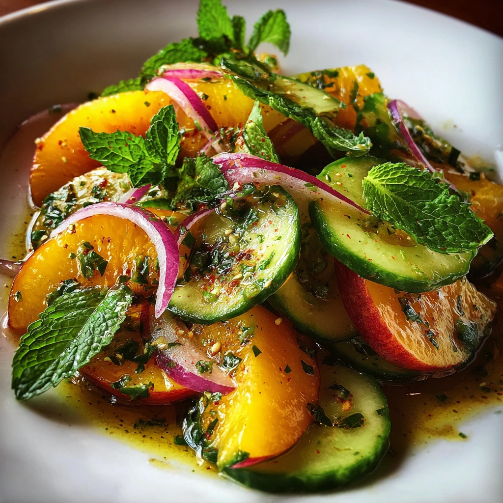 Peach and Cucumber Salad