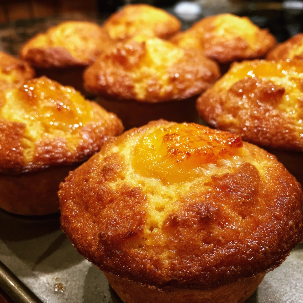 Peach and Honey Butter Cornbread Muffins
