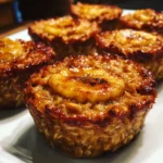 Peanut Butter Banana Baked Oatmeal Cups