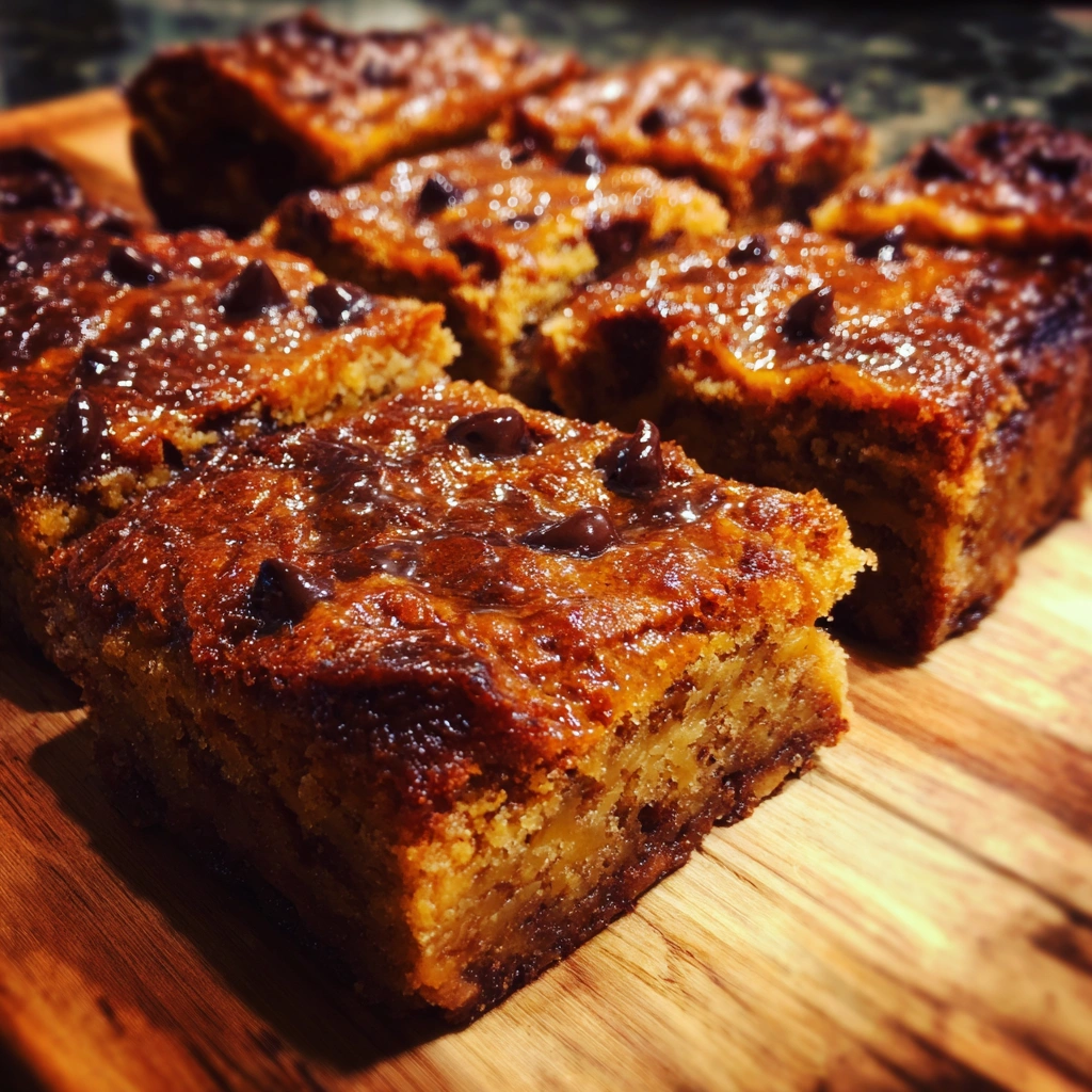 Peanut Butter Banana Bread Bars