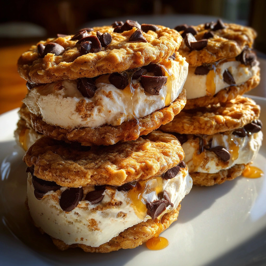 Peanut Butter Greek Frozen Yogurt Sandwiches