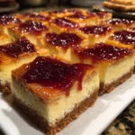 Peanut Butter & Jelly Cheesecake Squares