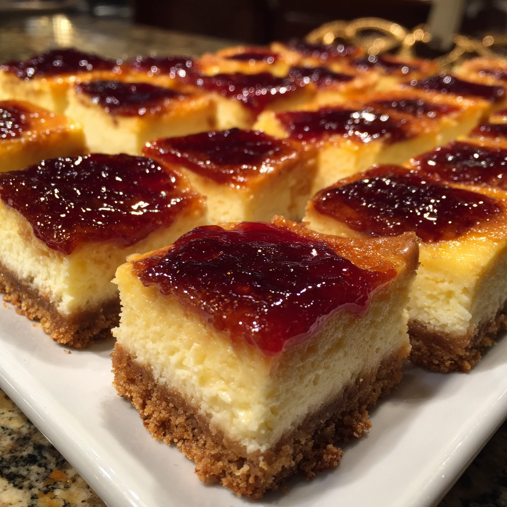 Peanut Butter & Jelly Cheesecake Squares