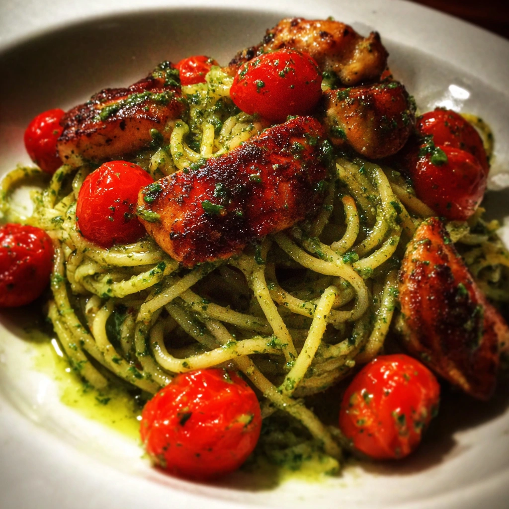 Pesto Chicken & Cherry Tomato Pasta