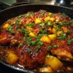 Pineapple Cowboy Candy Chicken Skillet