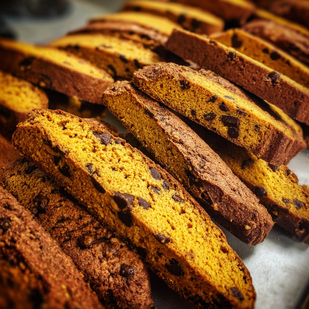 Pumpkin Chocolate Chip Biscotti