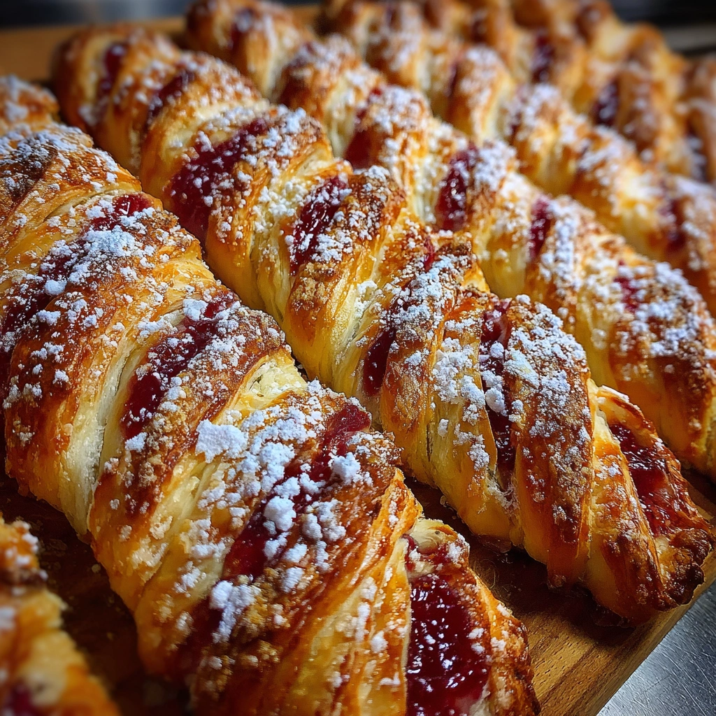 Raspberry Jam and Cream Cheese Breakfast Braids