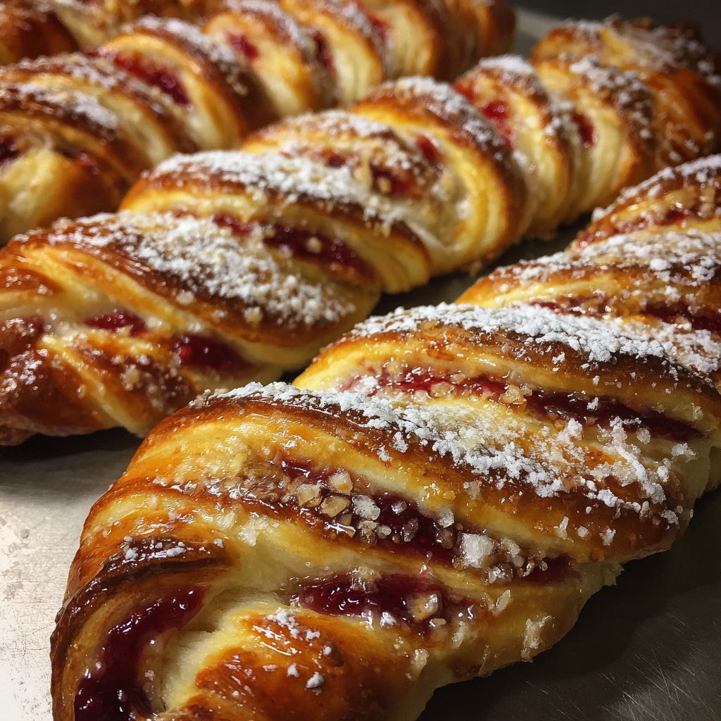 Raspberry Jam and Cream Cheese Breakfast Braids